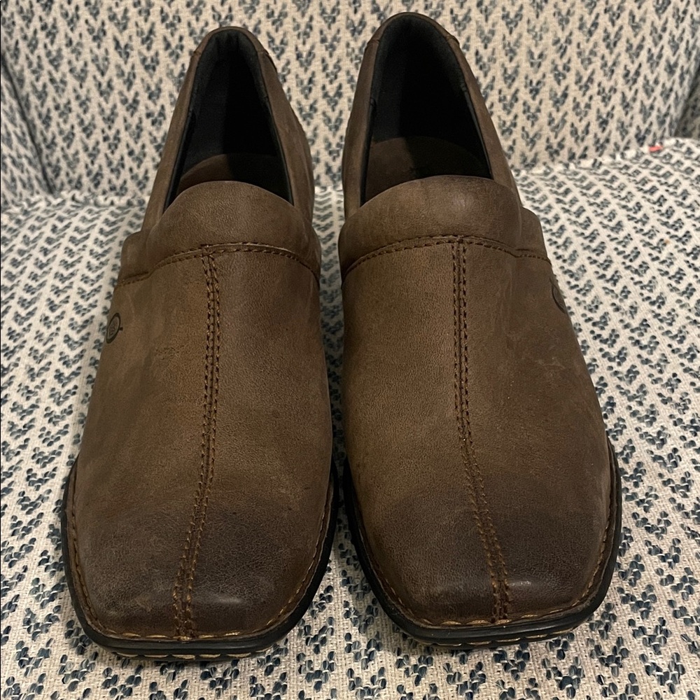 Born Brown leather Slip-On Ankle Booties - Picture 2 of 6
